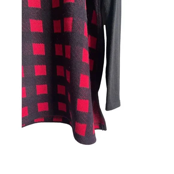 Talbots Red and Black Cowl Neck Sweater - Picture 5 of 6